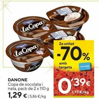Caprabo Copa chocolate danone oferta