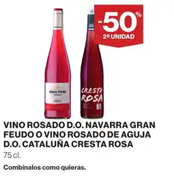Supercor Vino rosado d.o. navarra gran feudo o vino rosado de aguja d.o. cataluña cresta rosa oferta