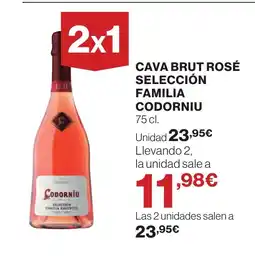 Supercor CODORNIU Cava brut rosé selección familia oferta