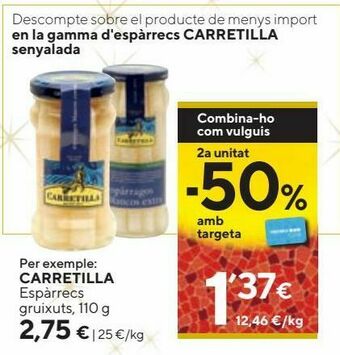 Caprabo Espárragos carretilla oferta