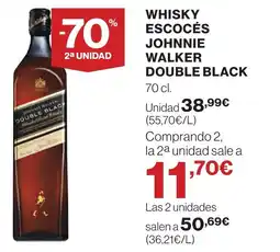 Supercor JOHNNIE WALKER Whisky escocés double black oferta