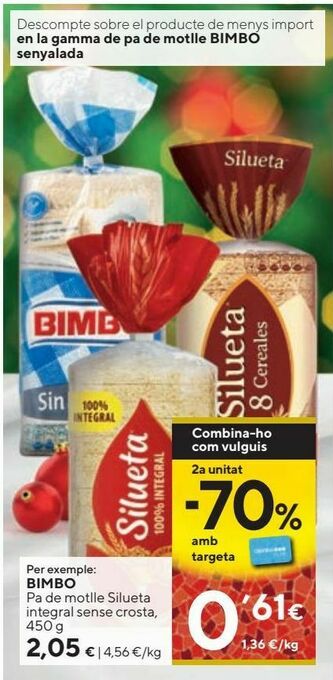 Caprabo Pan de molde bimbo oferta