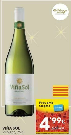 Caprabo Vino blanco viña sol oferta