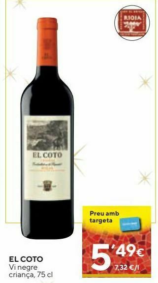 Caprabo Vino tinto el coto oferta
