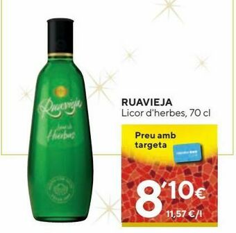 Caprabo Licor de hierbas ruavieja oferta