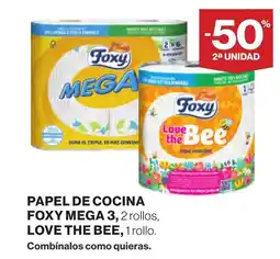 Supercor FOXY Papel de cocina foxy mega 3, 2 rollos, love the bee oferta