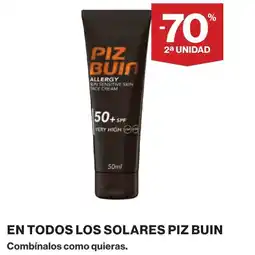 Supercor PIZ BUIN En todos los solares oferta