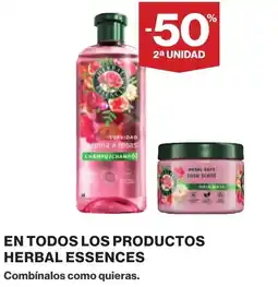 Supercor En todos los productos herbal essences oferta