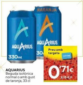 Caprabo Bebida isotónica aquarius oferta