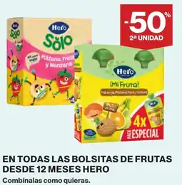 Supercor HERO En todas las bolsitas de frutas desde 12 meses oferta