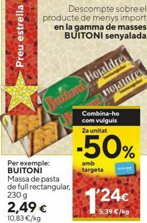 Caprabo Masa de hojaldre buitoni oferta