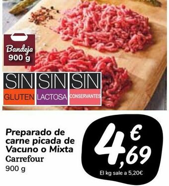Carrefour Market Preparado de carne picada de vacuno o mixta carrefour oferta
