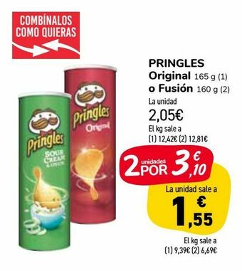 Carrefour Market Pringles original o fusión oferta