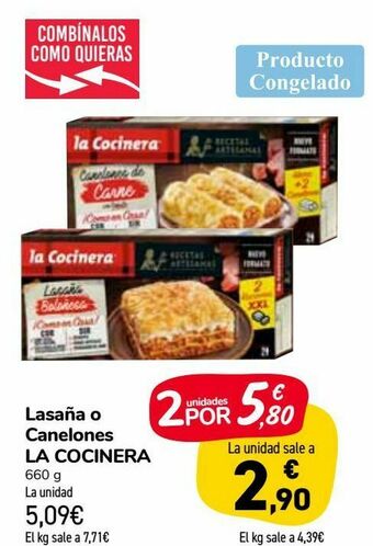 Carrefour Market Lasaña o canelones la cocinera oferta