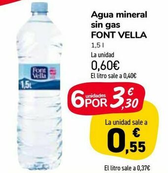 Carrefour Market Agua mineral sin gas font vella oferta