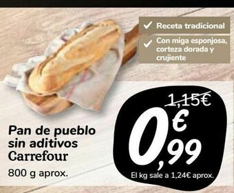 Carrefour Market Pan de pueblo sin aditivos carrefour oferta