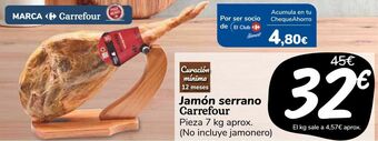 Carrefour Market Jamón serrano carrefour oferta