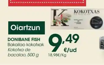 Eroski Kokotxa de bacalao, 500 g donibane fish oferta