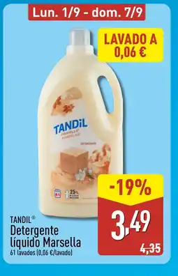 ALDI TANDIL Detergente líquido Marsella oferta