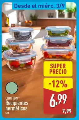 ALDI CROFTON Recipientes herméticos oferta