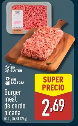 ALDI Burger meat de cerdo picada oferta