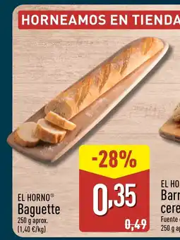 ALDI EL HORNO Baguette oferta