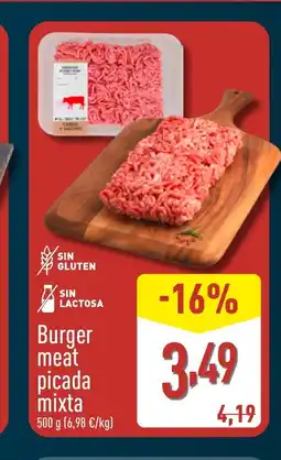 ALDI Burger meat picada mixta oferta