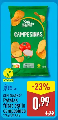 ALDI SUN SNACKS Patatas fritas estilo campesinas oferta