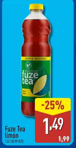 ALDI FUZE TEA limón oferta