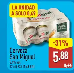 ALDI SAN MIGUEL Cerveza oferta