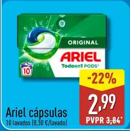 ALDI ARIEL cápsulas oferta