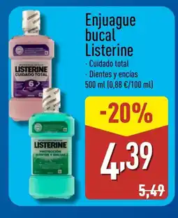 ALDI LISTERINE Enjuague bucal oferta