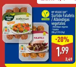 ALDI MY VEGGIE DAY Surtido Falafels / Albóndigas vegetales oferta