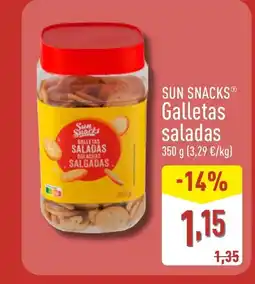 ALDI SUN SNACKS Galletas saladas oferta