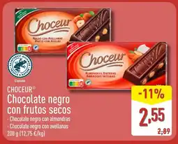 ALDI CHOCEUR Chocolate negro con frutos secos oferta