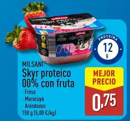 ALDI MILSANI Skyr proteico 00% con fruta oferta