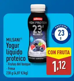 ALDI MILSANI Yogur líquido proteico oferta