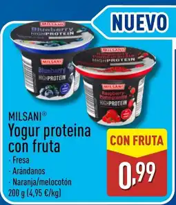 ALDI MILSANI Yogur proteina con fruta oferta