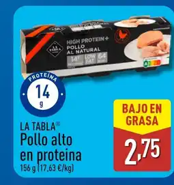 ALDI LA TABLA Pollo alto en proteina oferta