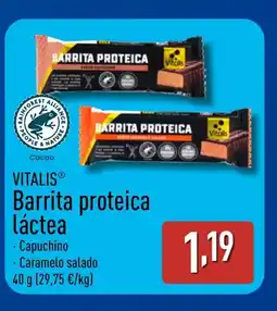 ALDI VITALIS Barrita proteica láctea oferta
