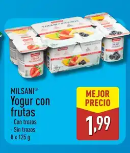 ALDI MILSANI Yogur con frutas oferta