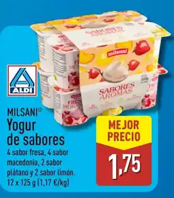 ALDI MILSANI Yogur de sabores oferta