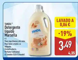 ALDI TANDIL Detergente Líquido Marsella oferta