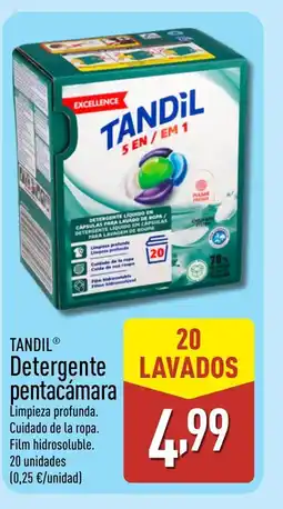ALDI TANDIL Detergente pentacámara oferta