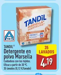 ALDI TANDIL Detergente en polvo Marsella oferta