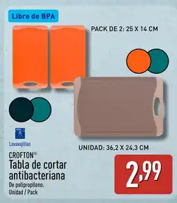 ALDI CROFTON Tabla de cortar antibacteriana oferta