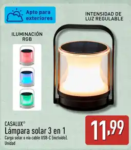 ALDI CASALUX Lámpara solar 3 en 1 oferta