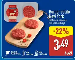 ALDI Burger estilo New York oferta