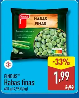 ALDI FINDUS Habas finas oferta
