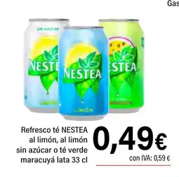 Cash Ifa NESTEA Refresco té al limón, al limón sin azúcar o té verde maracuyá lata oferta
